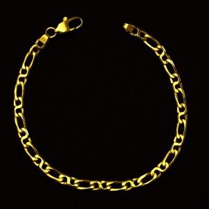 Solid 14k Gold Italian Mens Bracelet 8.5”